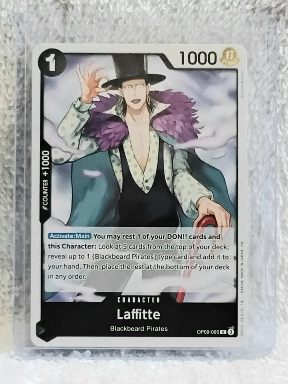 5/$20 Mint Rare One Piece Laffitte Character Card OP09-095 by Bandai!!